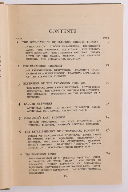 Heaviside's Electric Circuit Theory