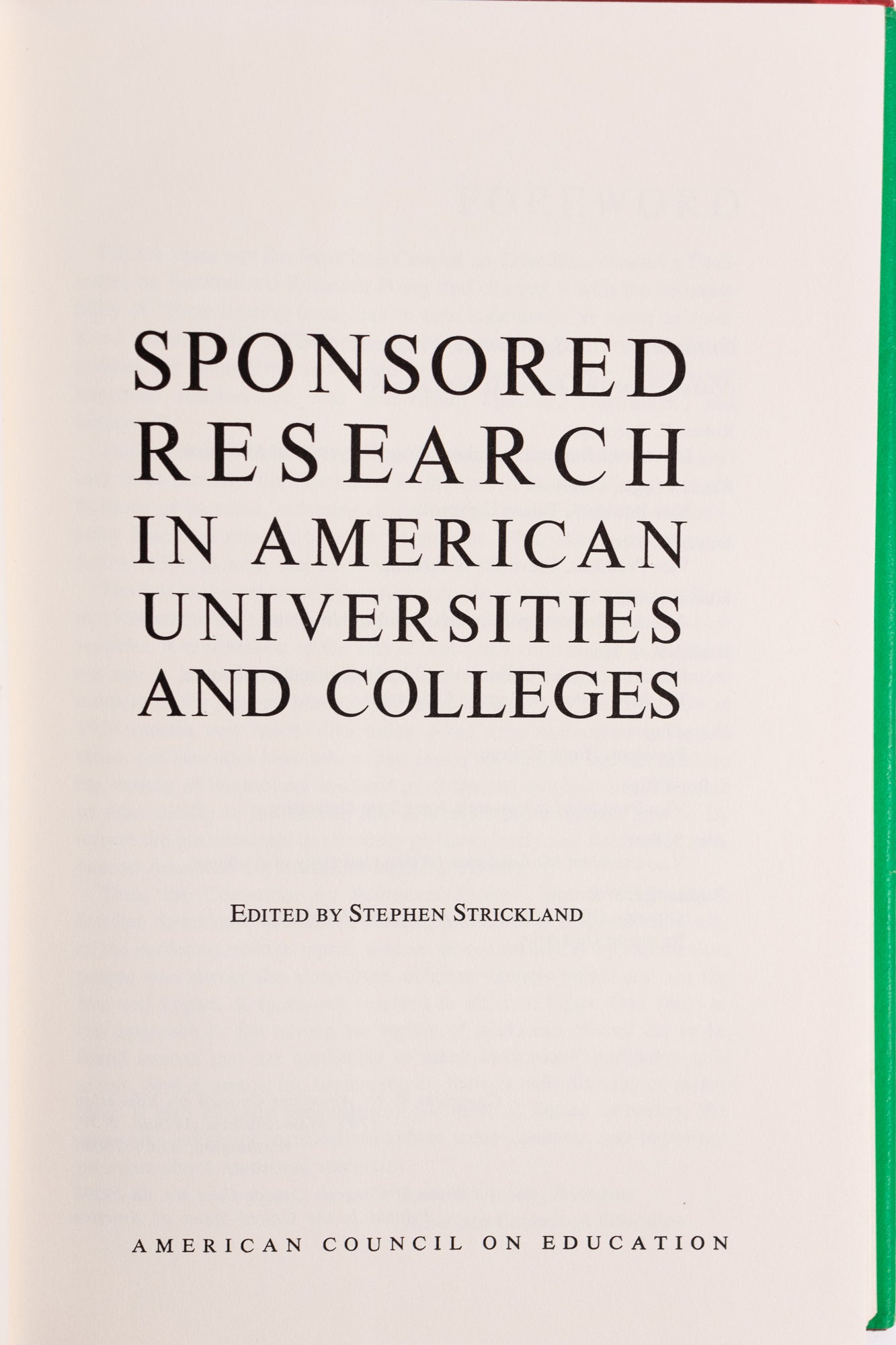 Sponsored Research in American Universities and Colleges - Stemcell Science Shop