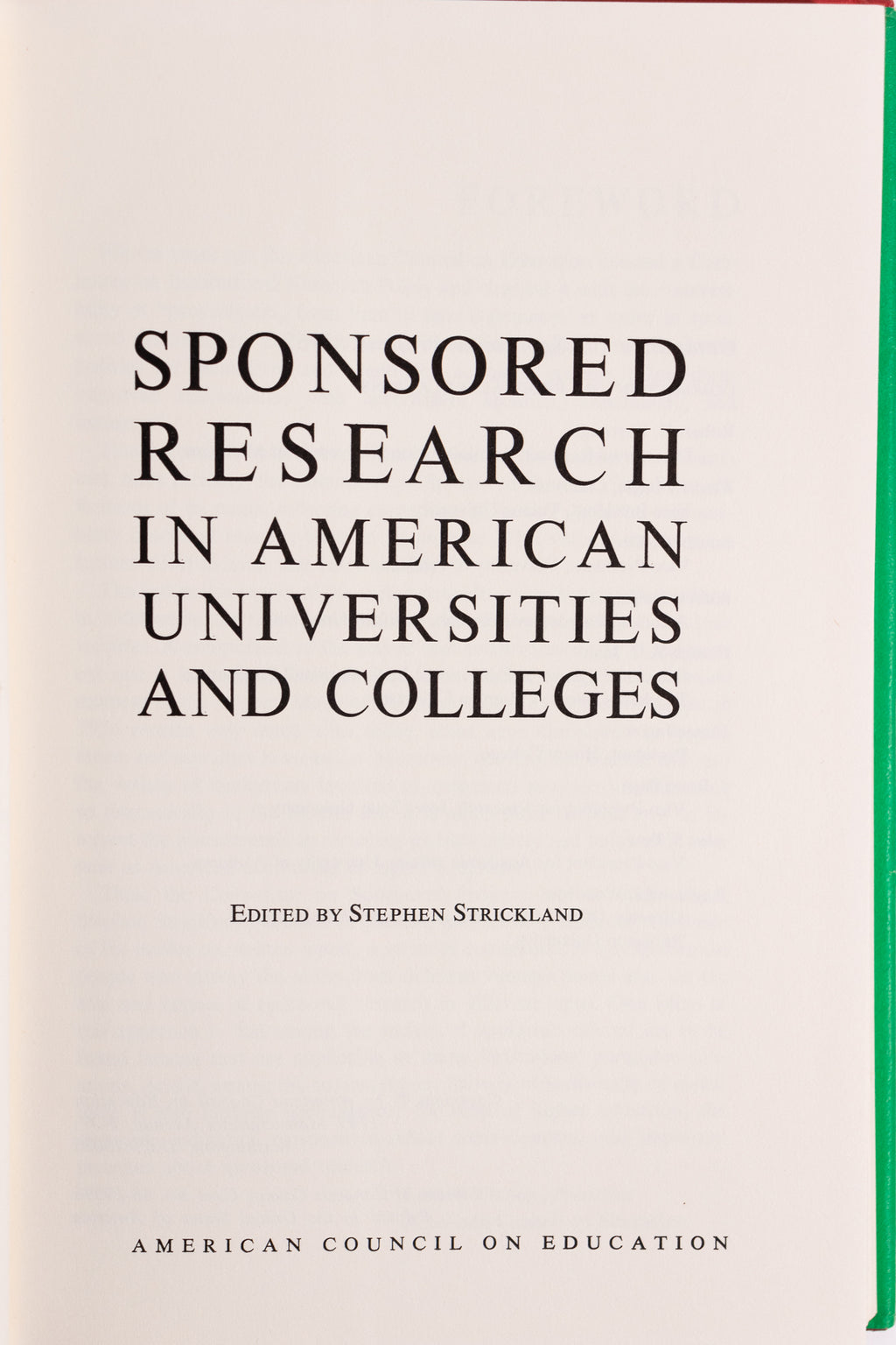 Sponsored Research in American Universities and Colleges - Stemcell Science Shop