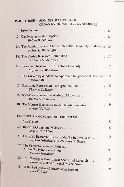Sponsored Research in American Universities and Colleges