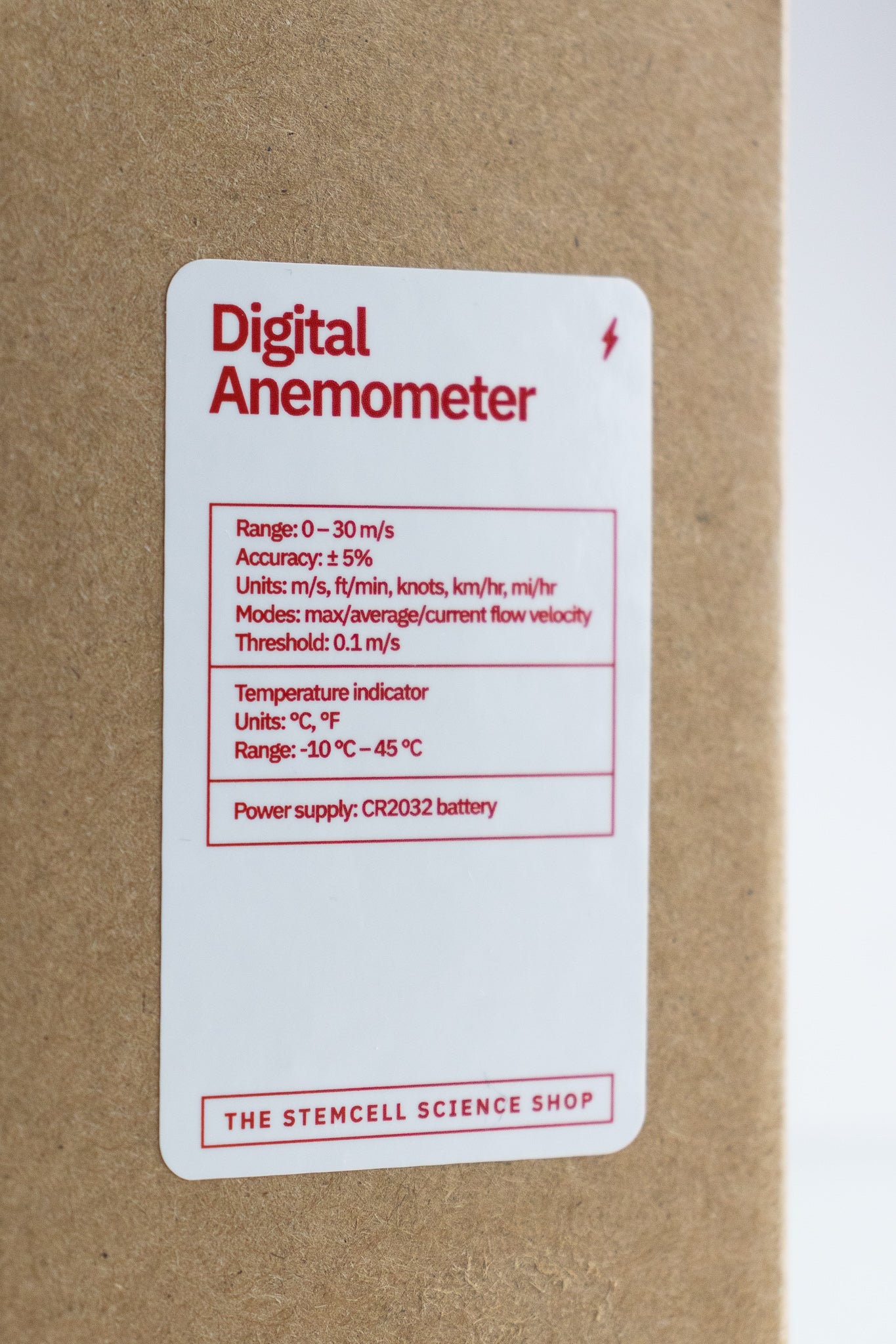 Digital Anemometer - Stemcell Science Shop