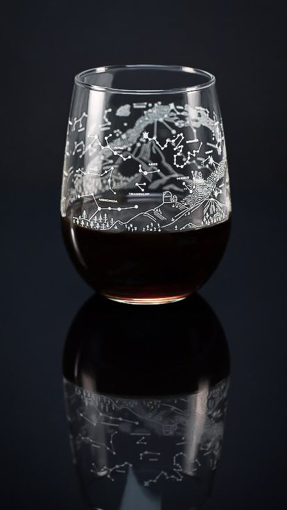 Star Chart Stemless Wine Glasses - Stemcell Science Shop